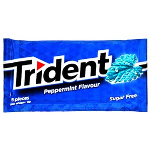 Trident Gum Peppermint Sugar Free 5 Pieces
