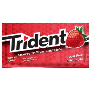 Trident Chewing Gum Strawberry 5 Pieces 8G