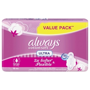Always Ultra Large Wings 16 Pads