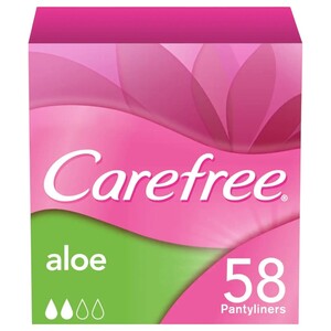 Carefree Pantyliners Aloe 58 Pieces