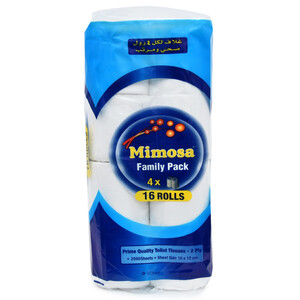Mimosa Toilet Tissue Family Pack 16 Rolls