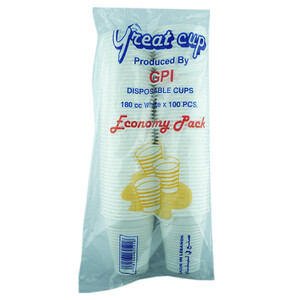 Gpi Great Cup White 180Cc*100