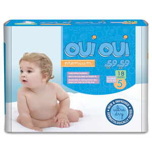 Oui Oui Diapers Size 5 18 Pieces