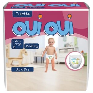 Oui Oui Culotte Extra Large 16-28Kg 18 Pieces