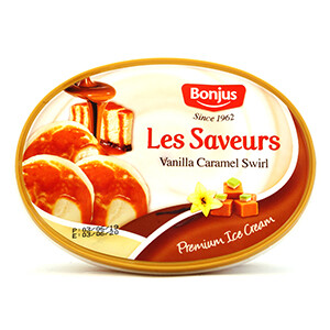 Bonjus Vanilla Creme Caramel Swirl 1L-Les Saveurs