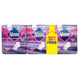 Nana Feminine Pads Thick Maxi Goodnight 7 Pieces 2+1 Free
