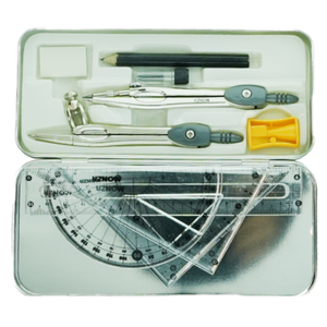 Monza Math Set Metal Case 12 Pieces