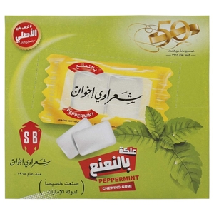 Shaarawi Bros Chewimg Gum Peppermint 2 Pieces X 100