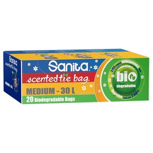 Sanita Biodegradable Trash Bags Scented Medium 30L 20 Pieces