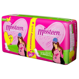 Private Feminine Pads Missteen Extra Thin Normal 20 Pieces