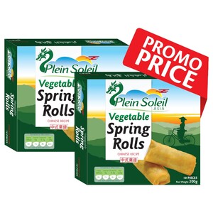 Plein Soleil Frozen Vegetable Spring Rolls 10 Pieces 300G X2