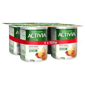 Activia Yoghurt 120G Peach & Apricot 3+1 Free