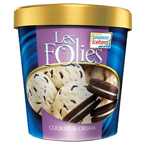 Iceberg Les Folies Ice Cream Cookies & Cream 1L