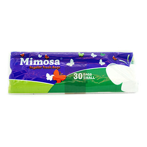 Mimosa Trash Bags Small White 30 Pieces