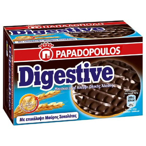 Papadopoulos Digestive Dark Chocolate 200G