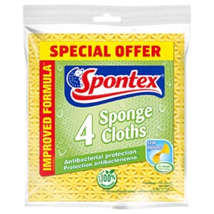 Spontex Sponge Cloths 4 Pieces Special Offer