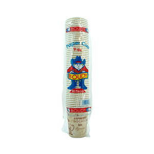 Boudy Carton Cups 50 Pieces