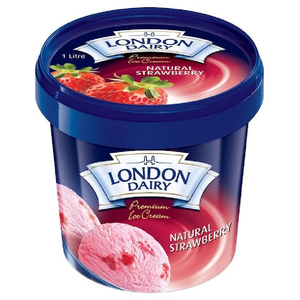 London Dairy Ice Cream Natural Strawberry 1L