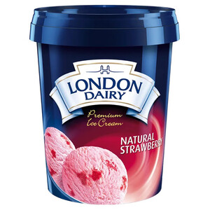 London Dairy Ice Cream Natural Strawberry 500Ml