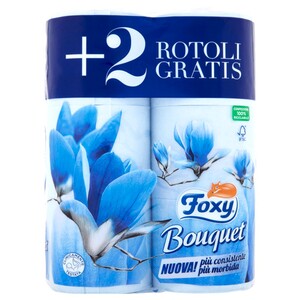 Foxy Toilet Paper Bouquet Coloured 4+2 Rolls 900G