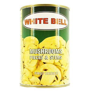 White Bell Mushrooms Slices 400G