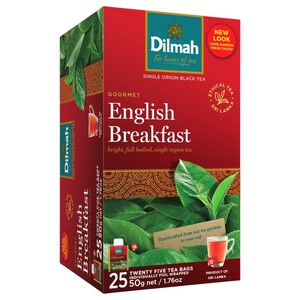 Dilmah Gourmet English Breakfast Tea 25 Tea Bags 50G