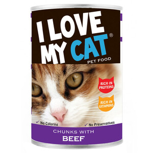 I Love My Cat Chunks With Beef 400G