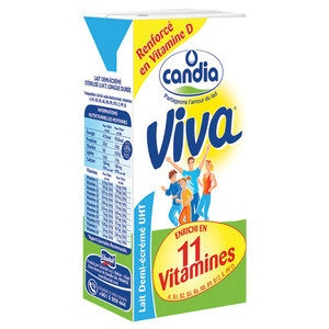 Candia Uht Lait Demi-Écrémé Viva 1L