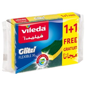 Vileda Scourers Glitzi Flexible Xl 2 Pieces
