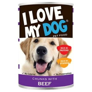 I Love My Dog Chunks With Beef 400G