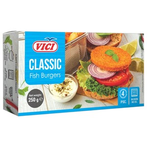 Vici Frozen Fish Burgers Classic 4 Pieces 250G