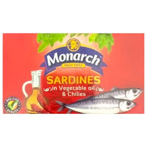 Monarch Sardines In Vegetable Oil & Chilies 125G