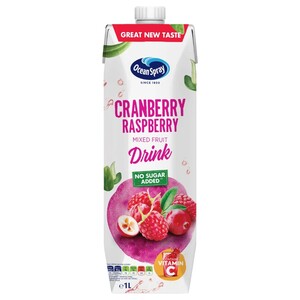 Ocean Spray Juice Cranberry & Raspberry No Added Sugar 1L