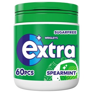 Wrigley's Extra Gum Spearmint Sugar Free 60 Pieces 84G