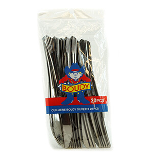 Boudy Plastic Knives Silver 20 Pieces
