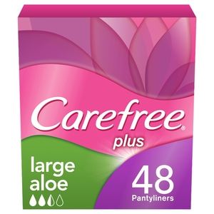 Carefree Pantyliners Large Aloe 48 Pieces