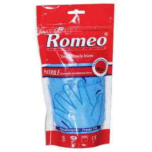 Romeo Nitrile Disposable Examination Gloves Small 10 Pieces
