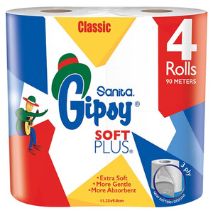 Gipsy Toilet Paper Classic 4 Rolls
