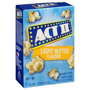 Act 2 Popcorn Light Butter 3 Pieces 80.6G