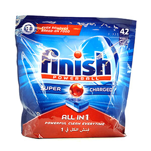 Finish Tabs Dish Washing All One Regular 42'S