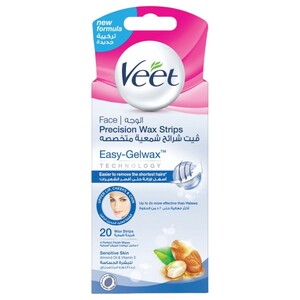 Veet Hair Removal Wax Strips Face 20 Pieces