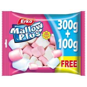 Erko Mallow Plus Marshmallow 300G + 100G Free