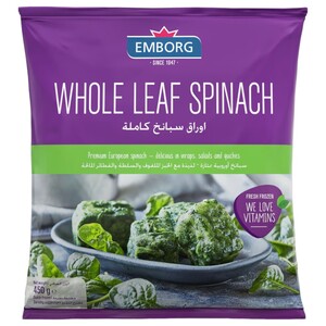 Emborg Whole Leaf Spinach 450G