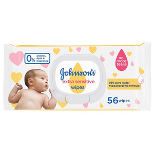 Johnson's Wipes Extra Sensitive 56 Pieces