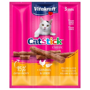 Vitakraft Cat Stick Mini Poultry & Liver 3 Pieces 18G