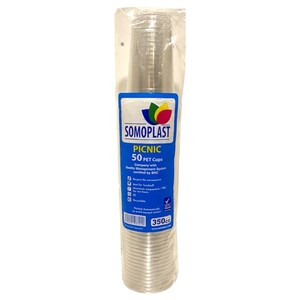 Somoplast Picnic Cups White 350Cc 50 Pieces