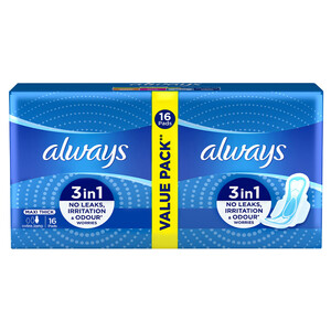 Always Pads Maxi Thick Extra Long Value Pack 16 Pieces