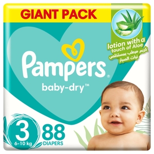 Pampers Baby-Dry Size 3 6-10Kg 88 Pieces