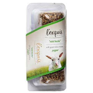 L'exquis Goat Cheese Mini Buche Pepper 150G