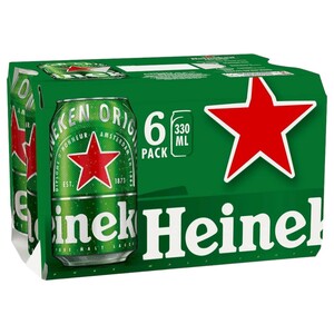 Heineken Beer Cans 33Cl X6